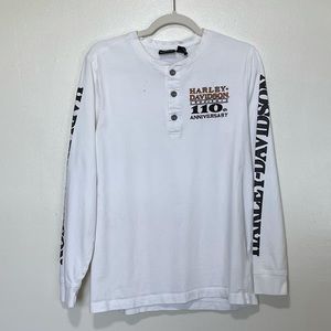 Harley-Davidson White Long Sleeve Tee